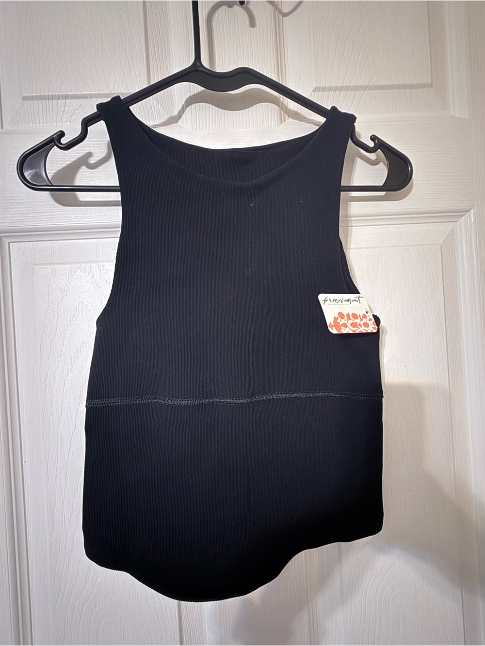 FP Movement by Free People Black Ribbed High-Neck Tank